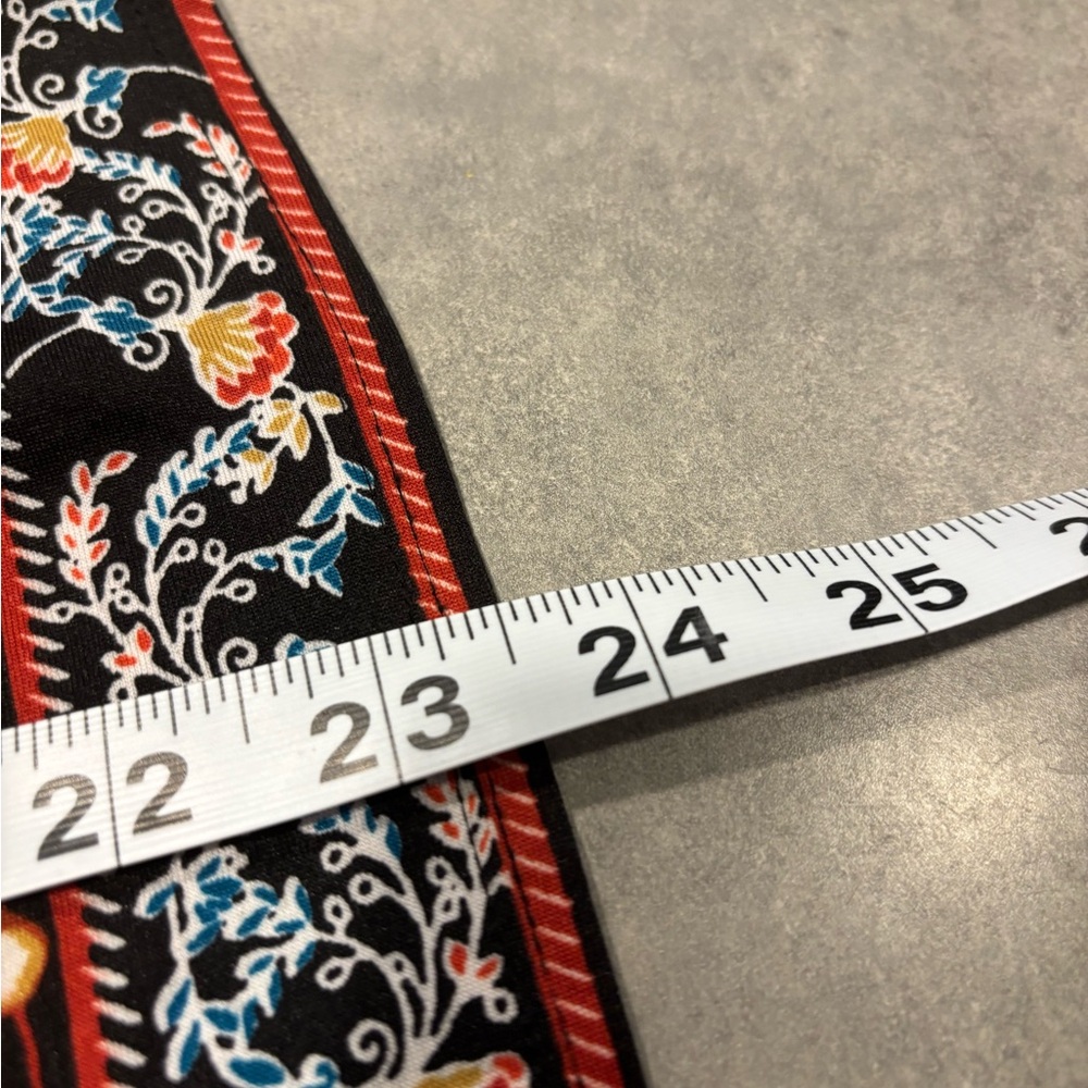WRANGLER RETRO DRESS SHIFT SIZE MEDIUM 
70s FLAIR SLEEVE ORANGE BLACK W/FLOWERS - Picture 10 of 11